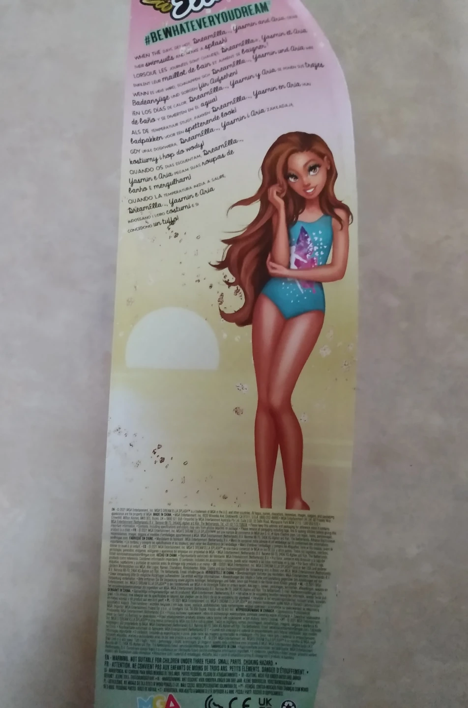 (New) 11 inches tall MGA Dream Ella Splash Yasmin long hair Doll