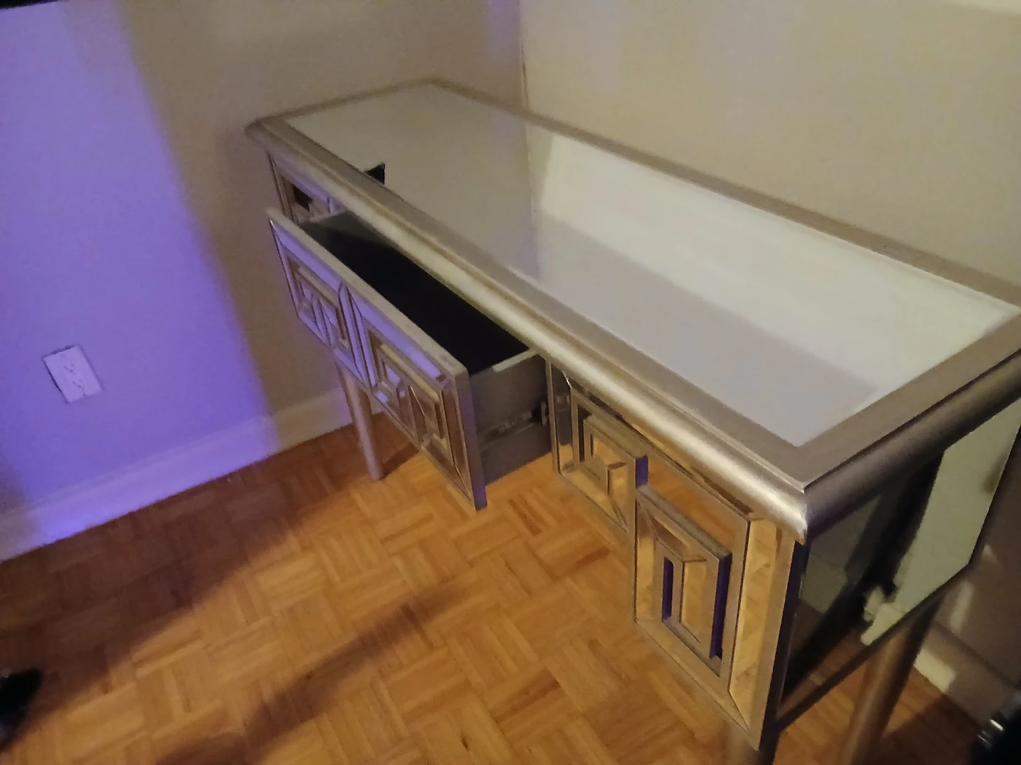 Mirrored Greek Key Console Table - photo 2