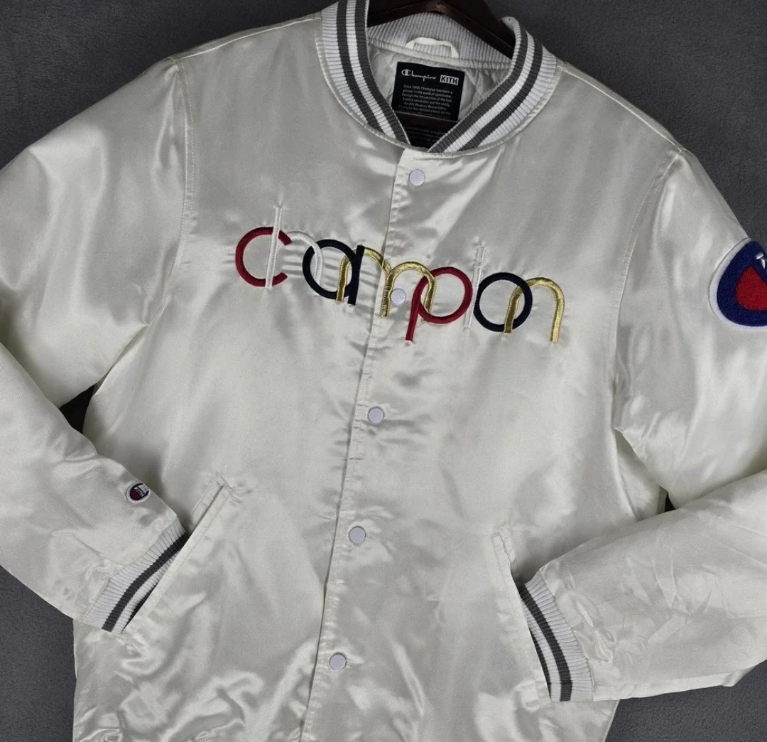 Kith x Champion Satin Varsity Jacket size medium