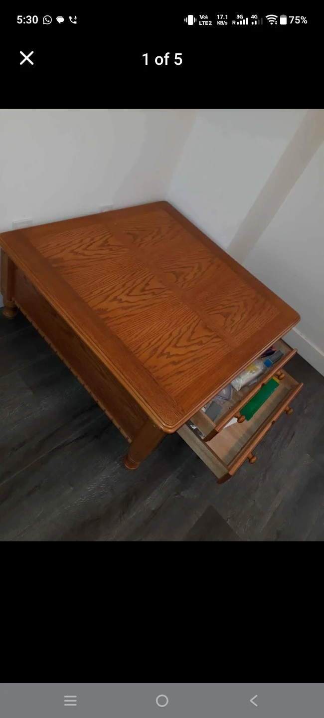 Wooden center coffee table - photo 2