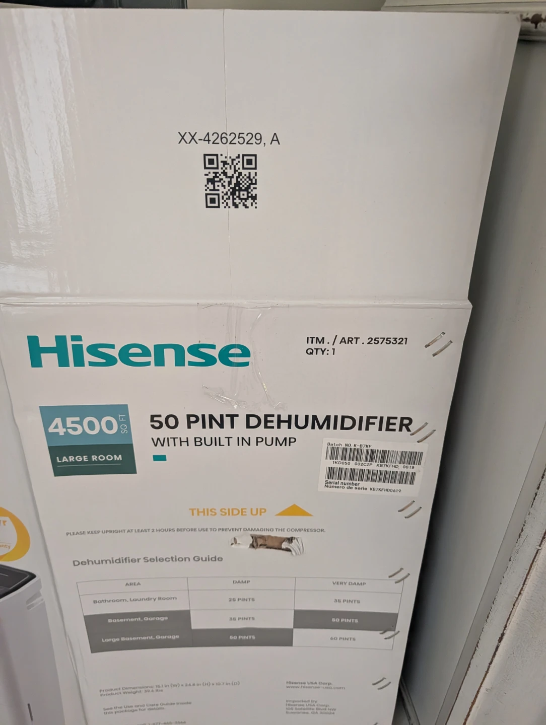 Hisense 50 Pint Dehumidifier with Built-in Pump - photo 3