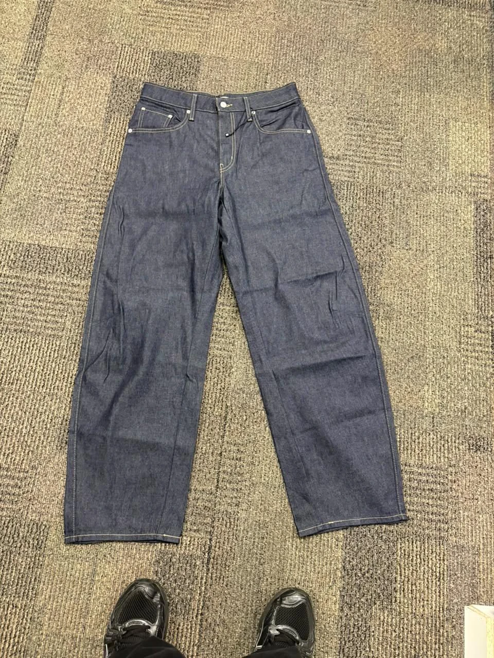 Levi's High-Rise Dark Wash Barrel Jeans