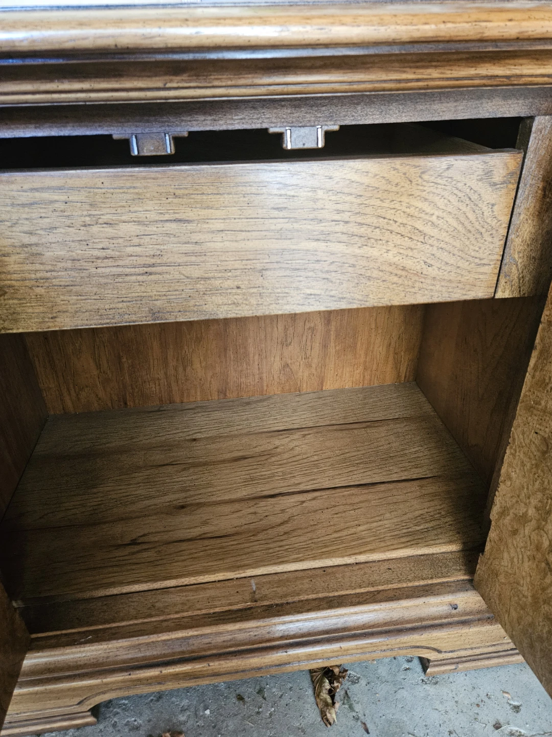 Wooden Side Table with Drawer and Cabinet - photo 3