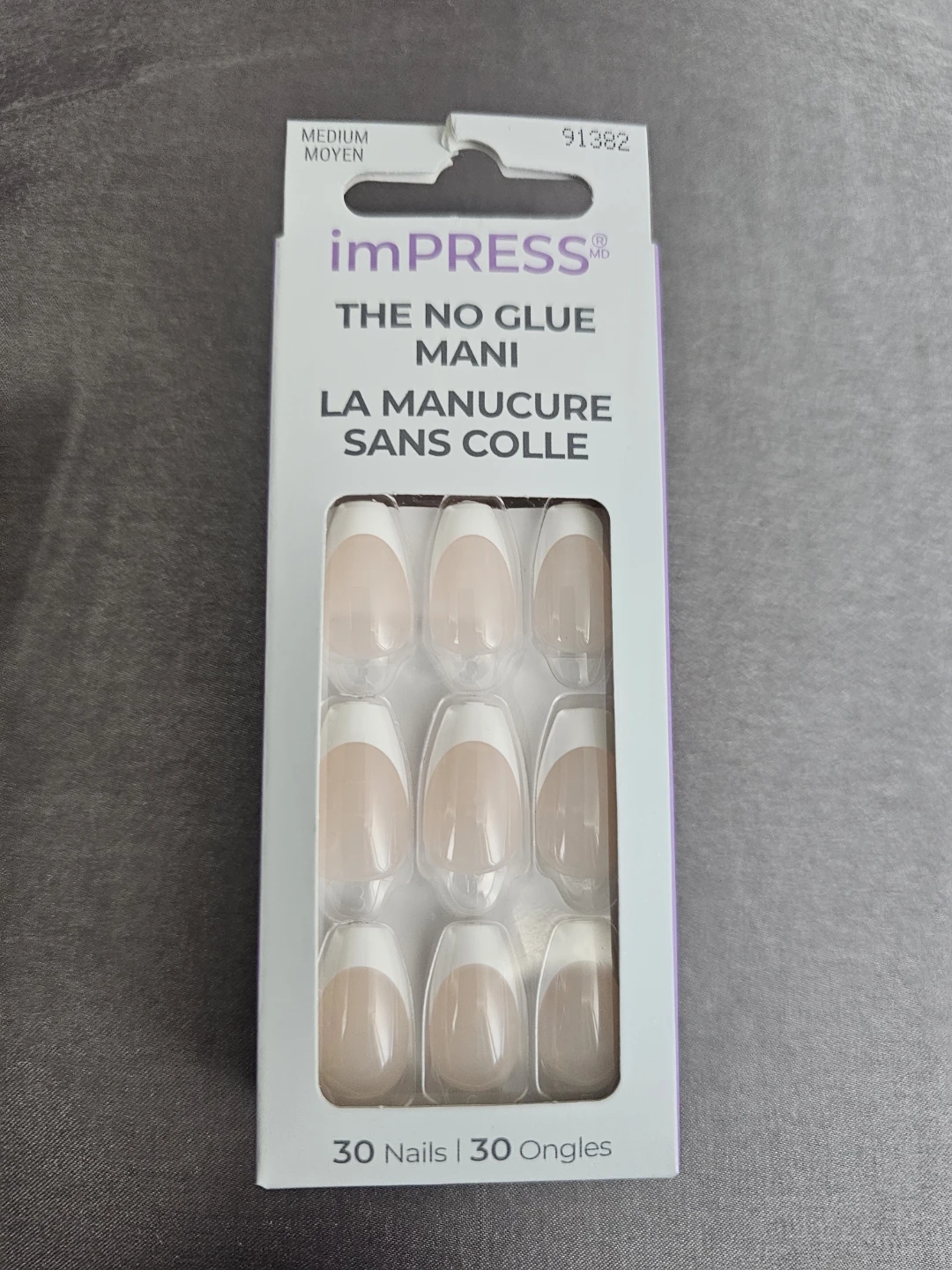 KISS imPRESS The NO Glue Manicure False Nails, Ideal