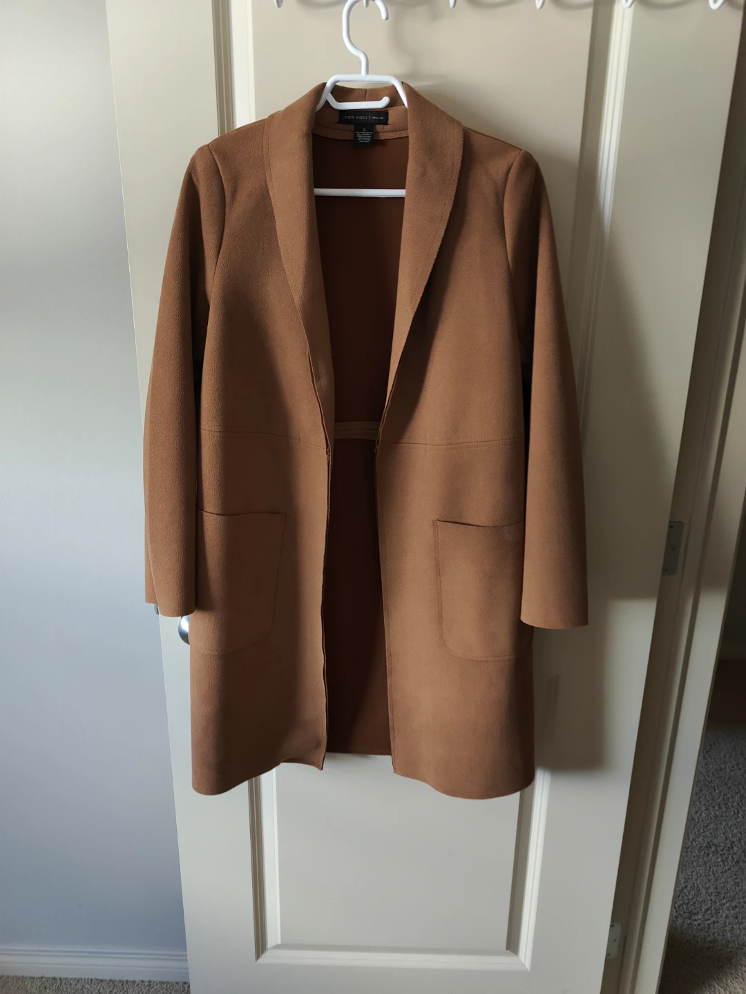 Joan Vass New York Faux Leather Jacket