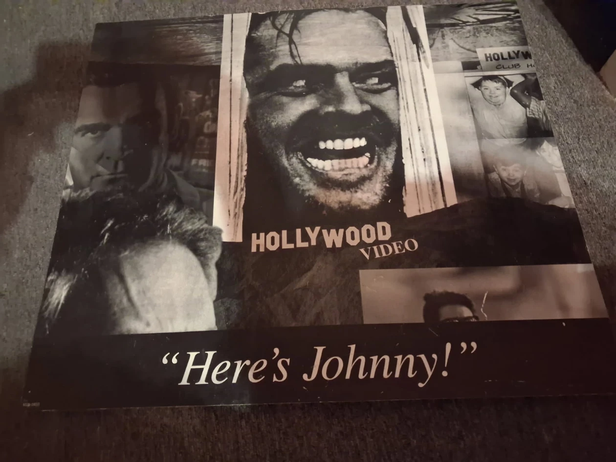 The Shining Jack Torrence rare Hollywood Video 25x22 Promo Sign