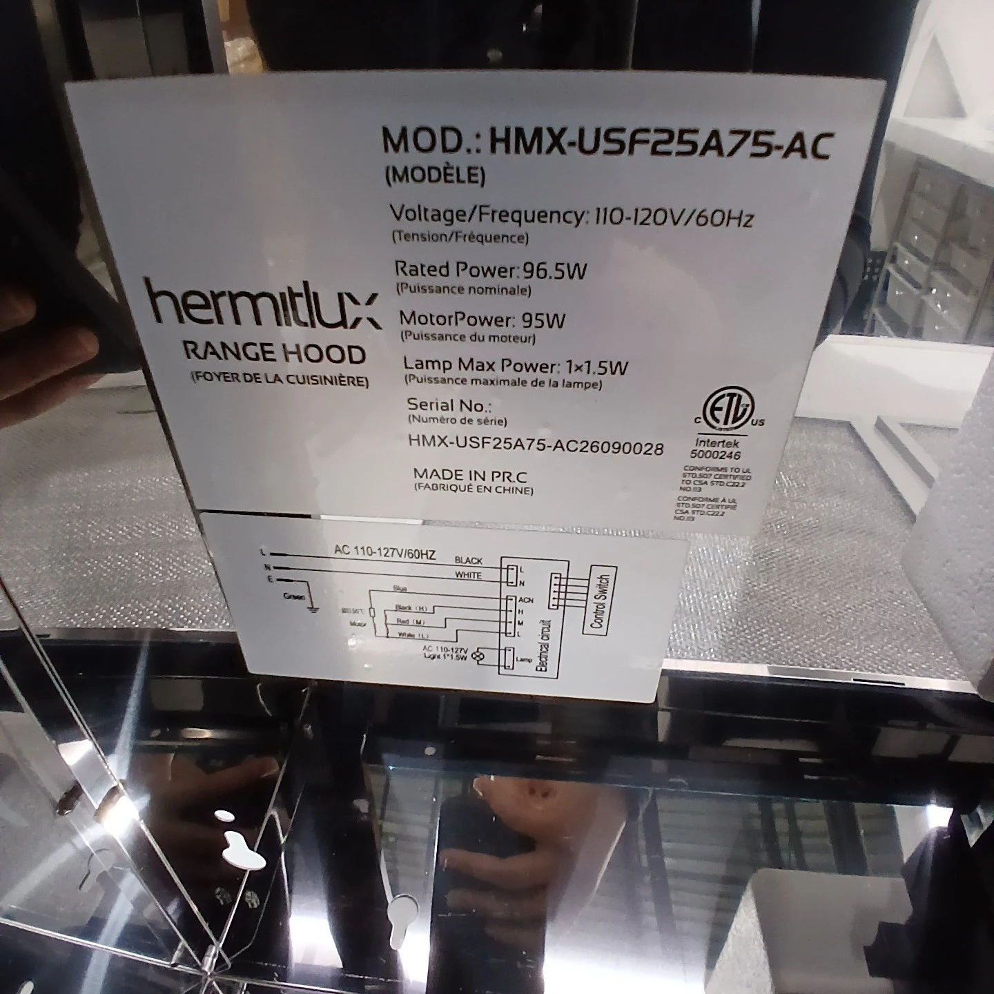 Hermitlux 30 Inch Under Cabinet Range Hood - photo 2