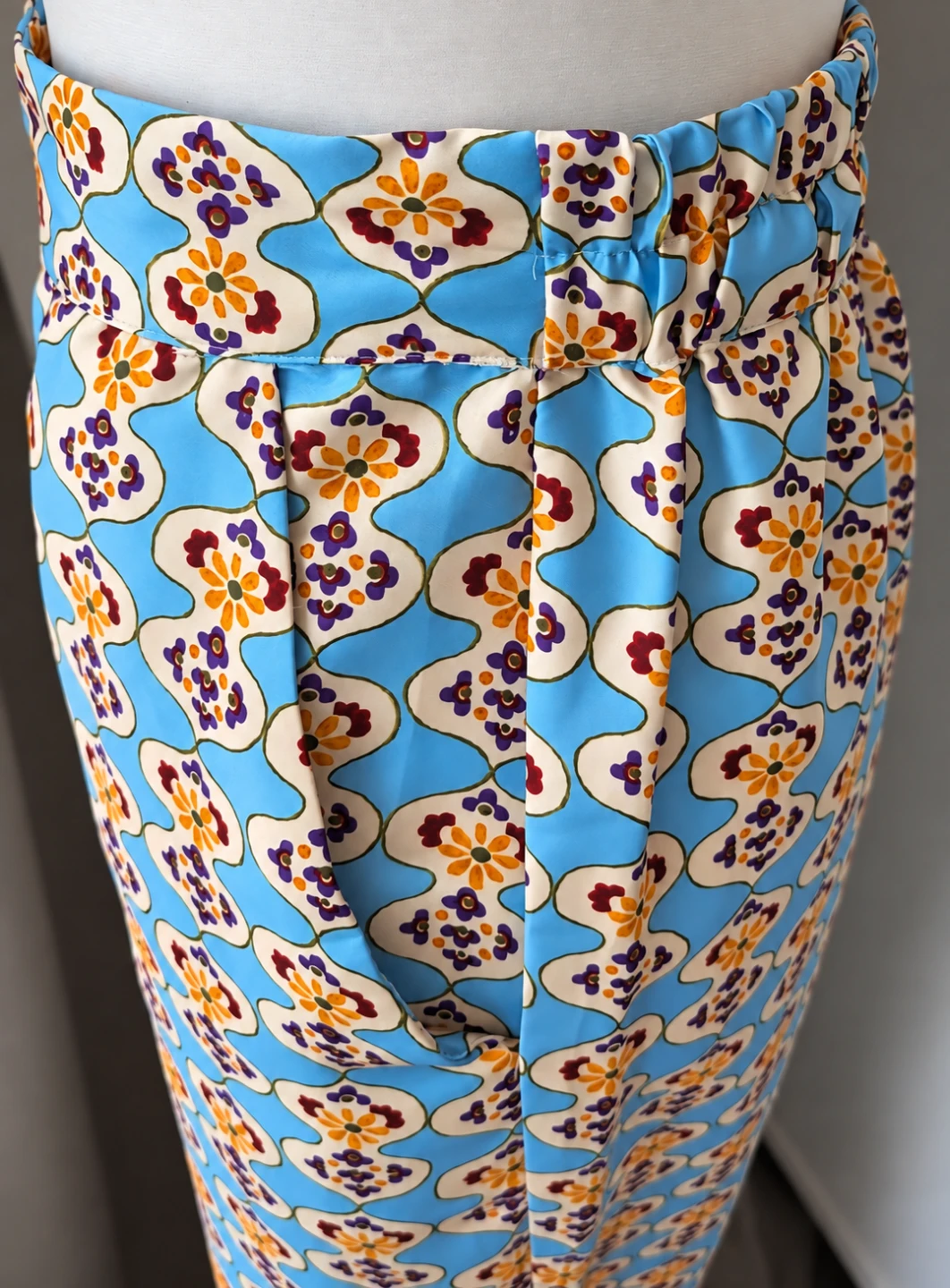 Zara Geometric Print Satin Co-Ord Set – Shirt + Trousers, S - photo 5