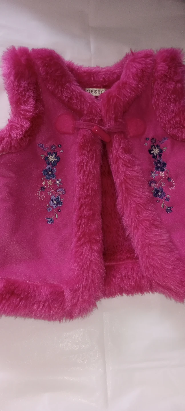 George Girls' Pink Faux Fur Vest - photo 5