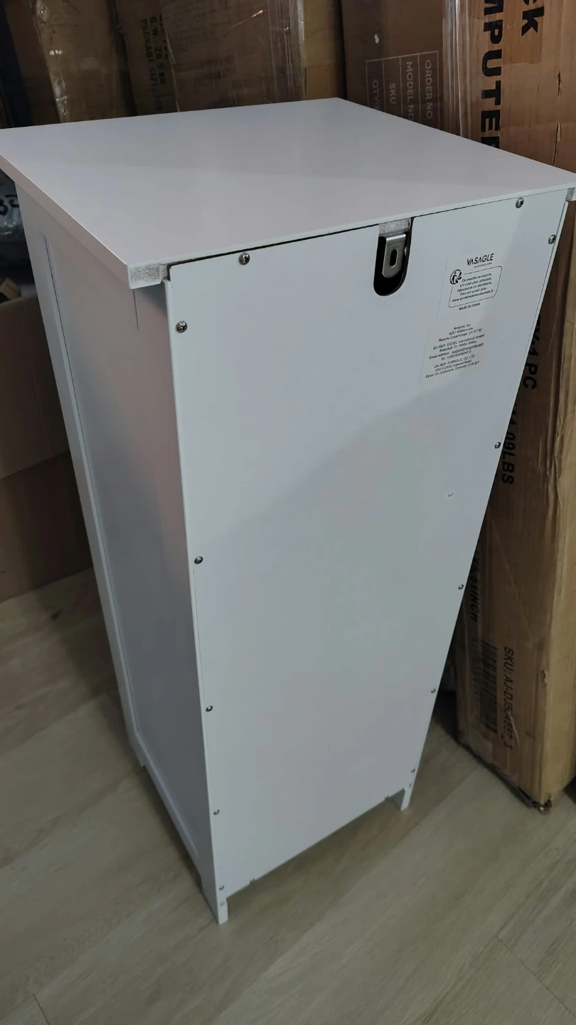 VASAGLE White 3-Drawer Bathroom Cabinet - photo 2