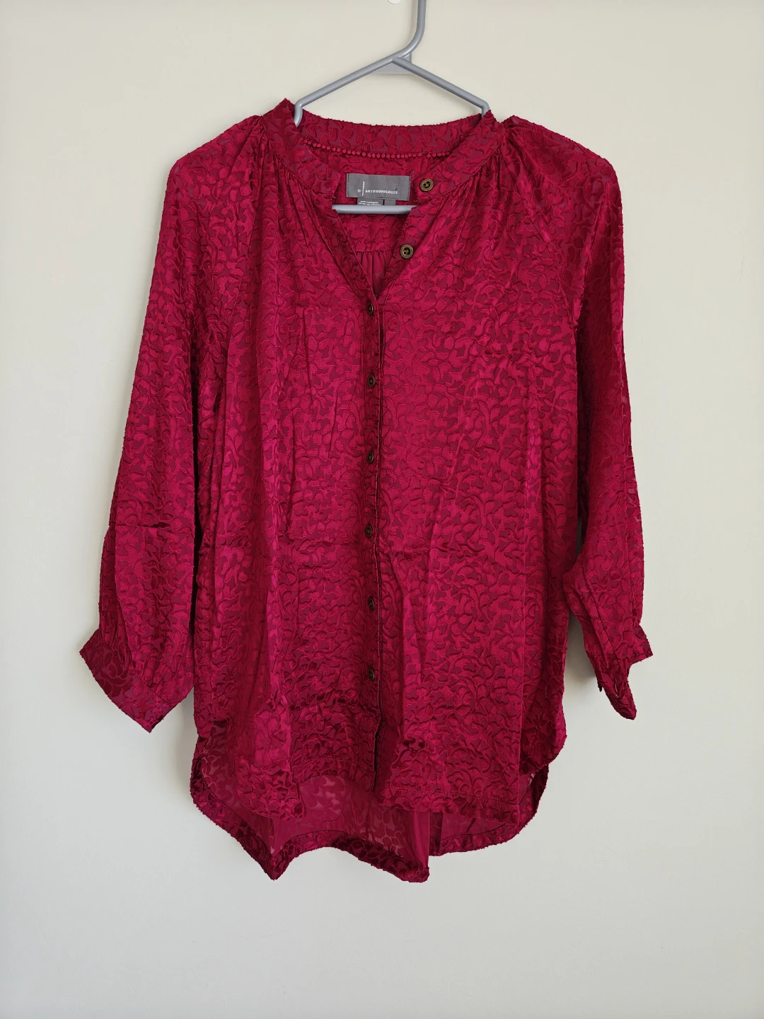 Anthropologie Pink Button-Down Shirt