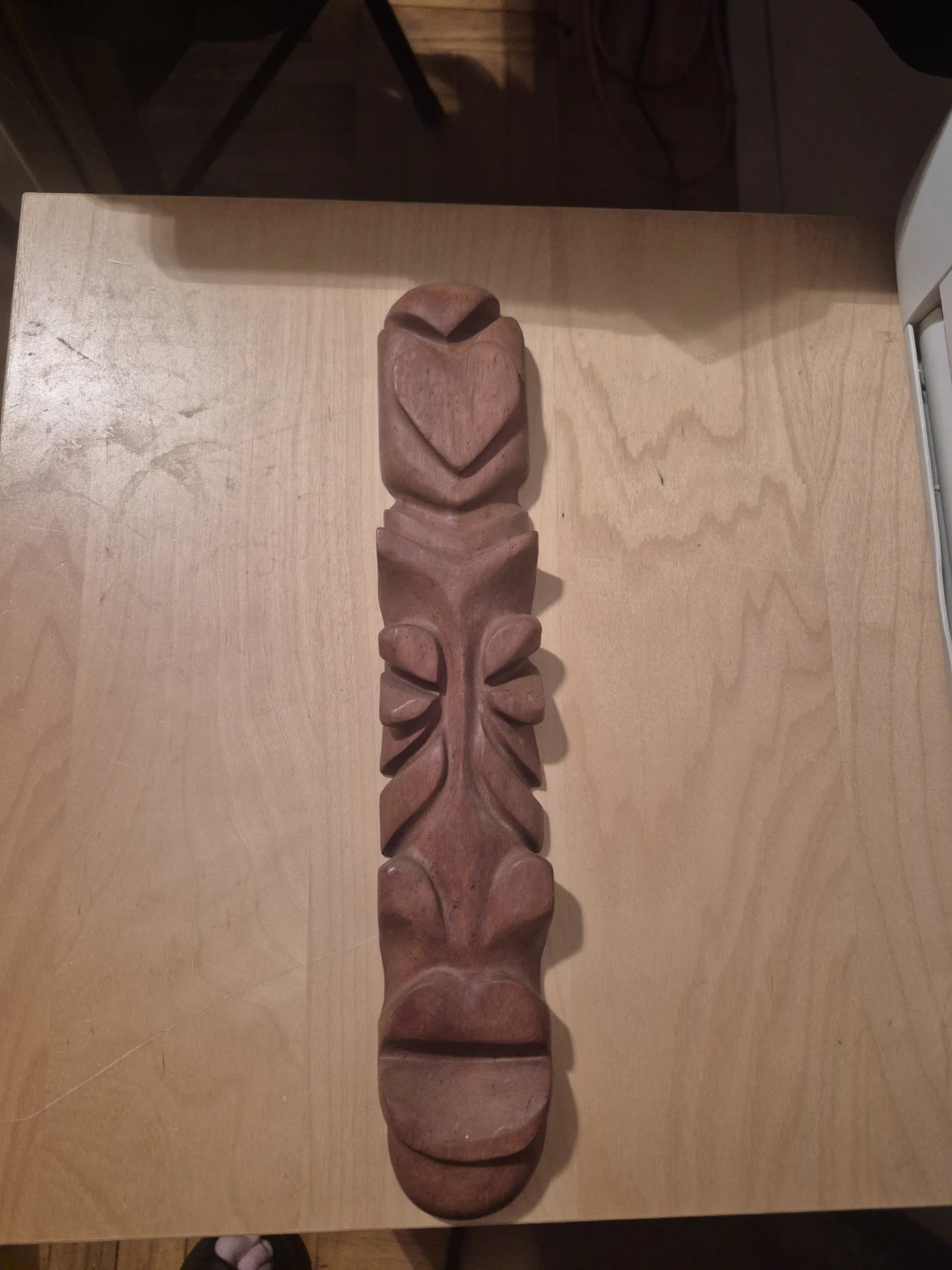 Hand Carved Wooden Tiki Mask Wall Decor