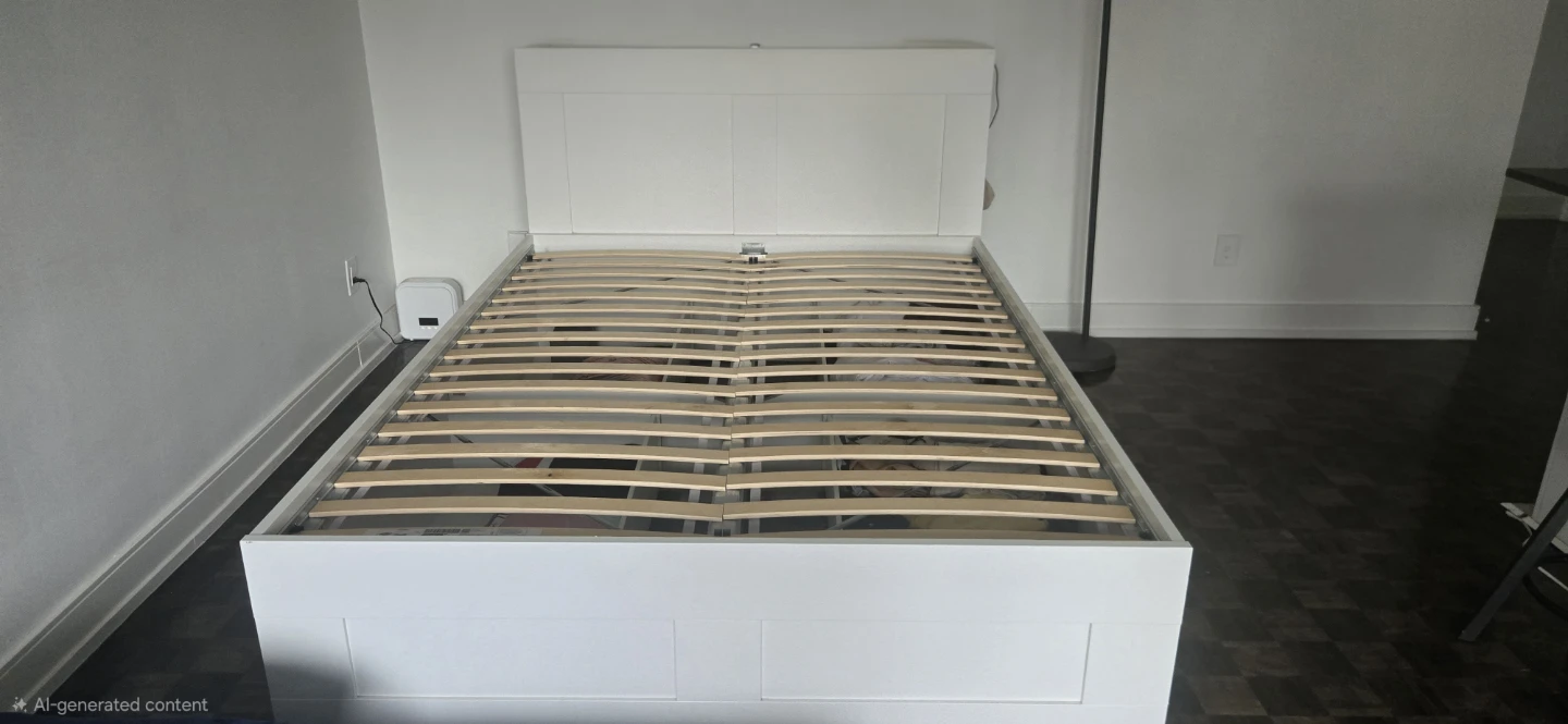 IKEA Brimnes Queen Storage Bed Frame with headboard - photo 3