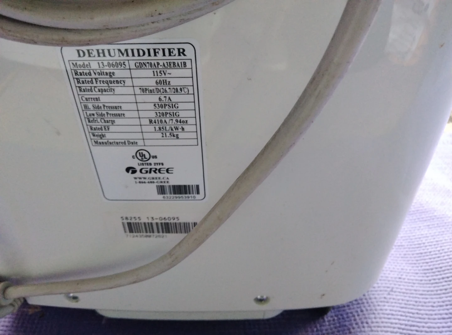 Gree 70-Pint Dehumidifier - photo 2