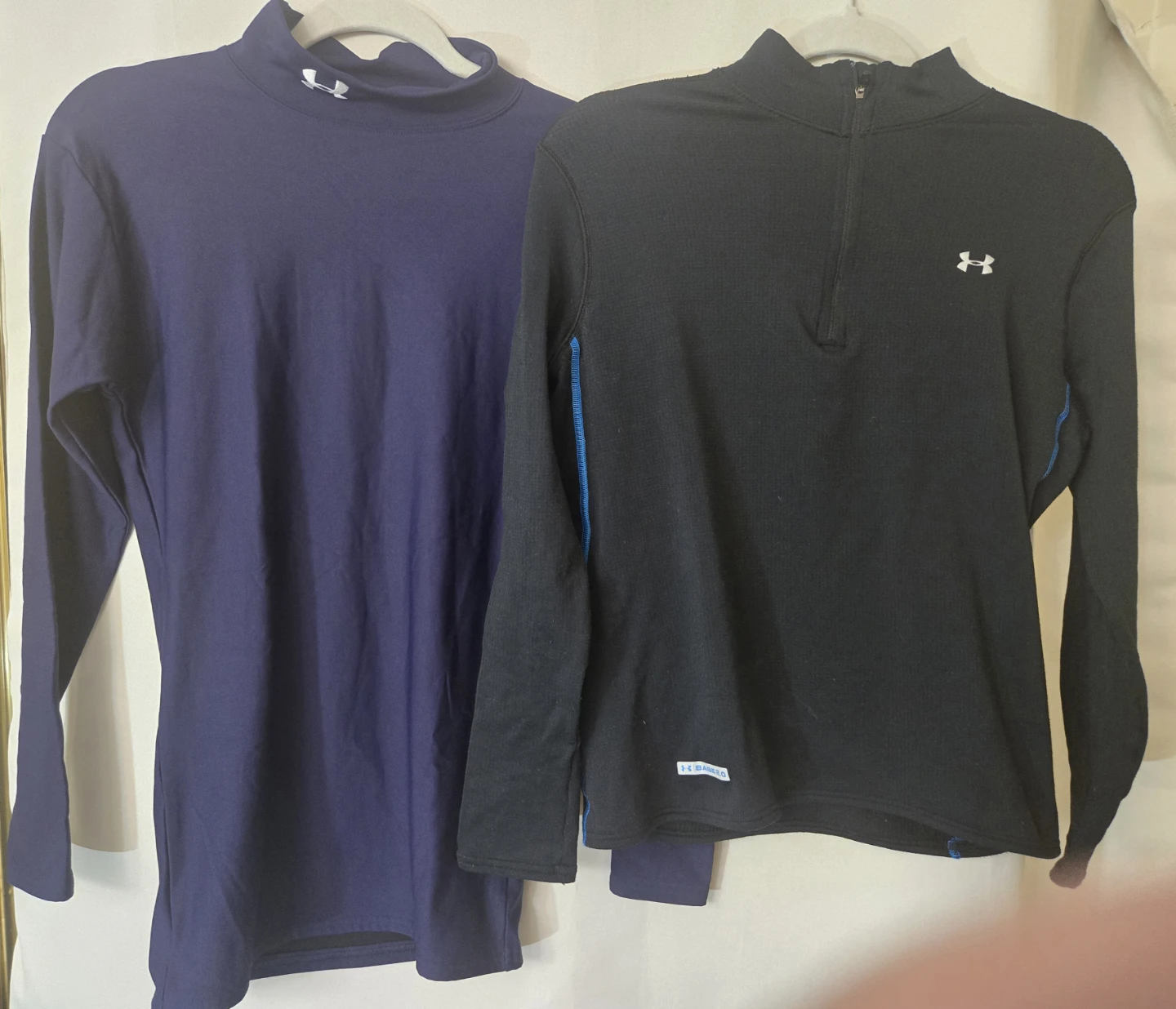 BASELAYER Under Armour Men's Medium.  Mock and Zip-Up Mock.  EUC