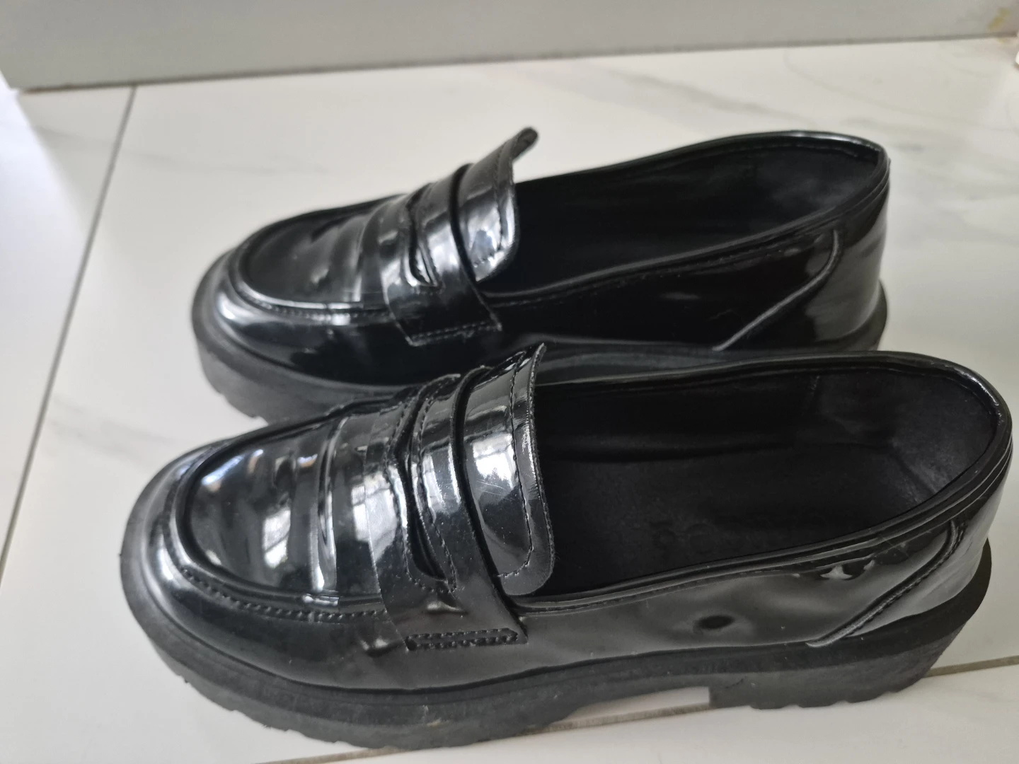 Black Platform Loafers (size 6, fits 6.5-7) - photo 5