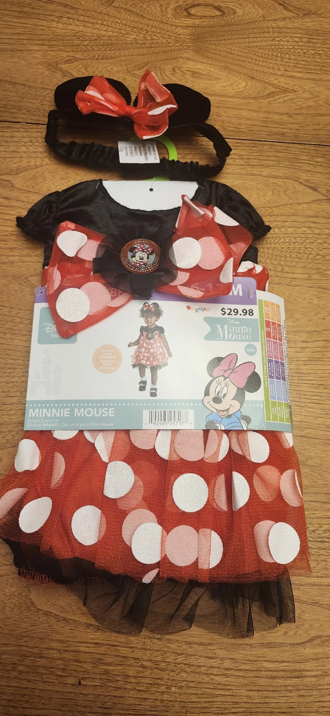 Disney Minnie Mouse Infant Costume 6-12 Months
