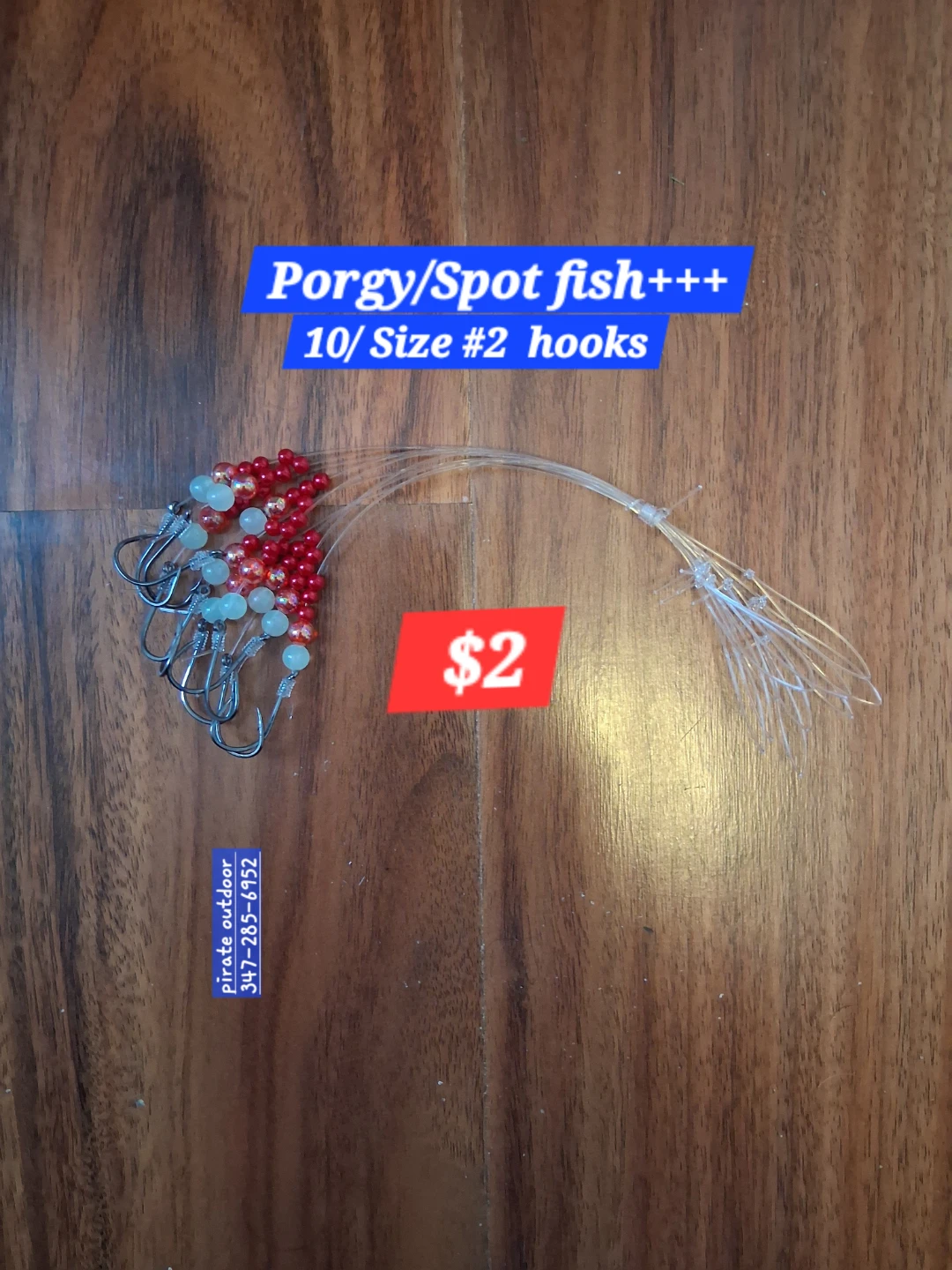 Octopus Fishing Hooks Various Sizes