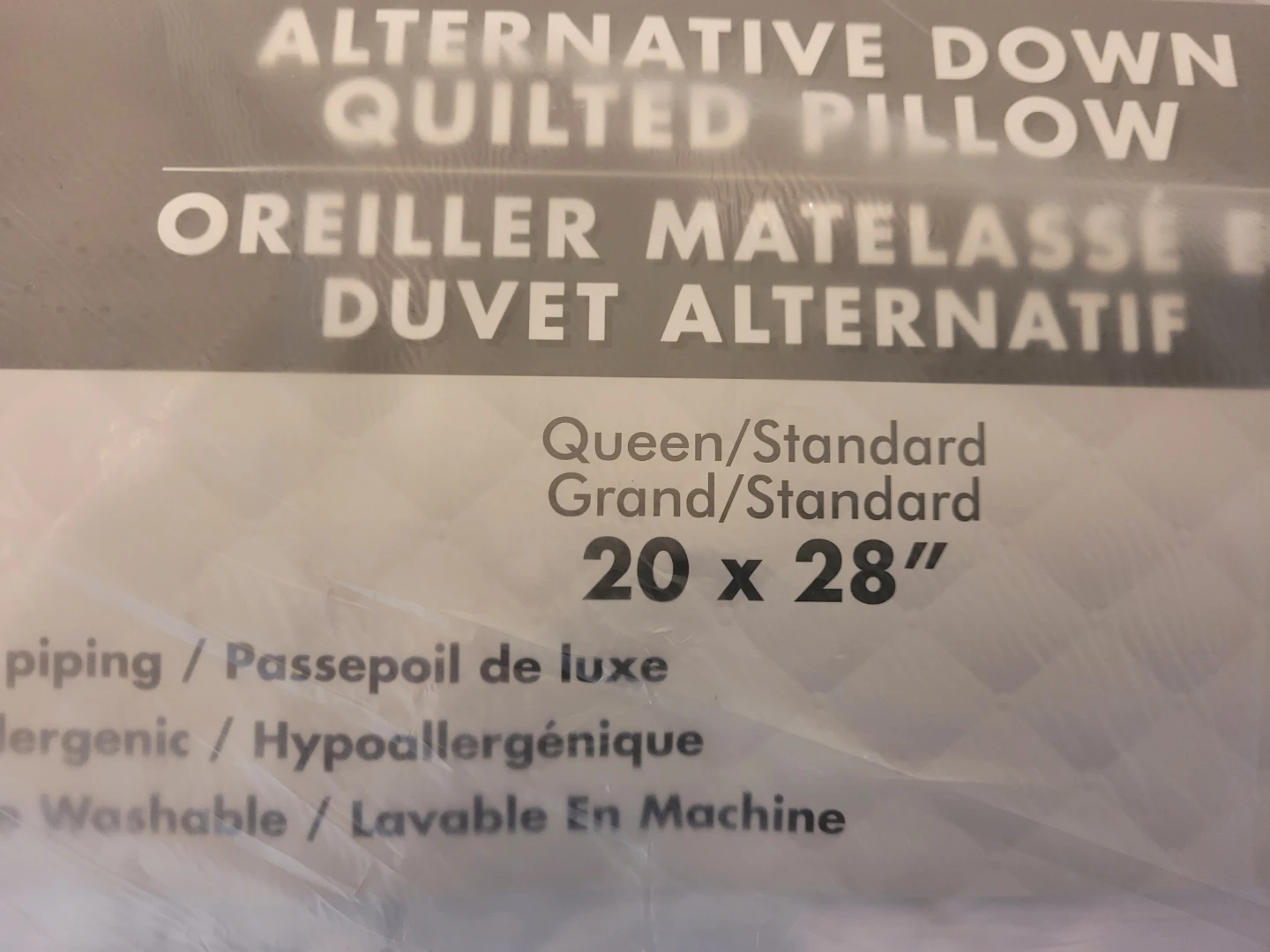 Alternative Down Quilted Pillow Queen/Standard - photo 2