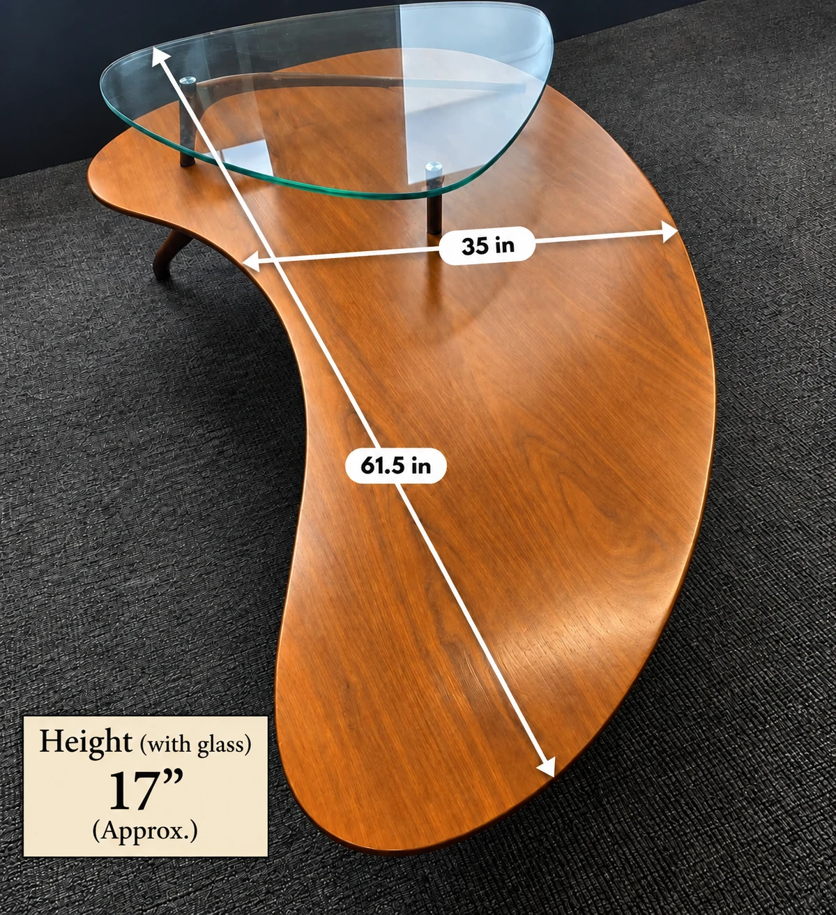 Vintage Mid Century Modern Coffee Table – Wood & Glass