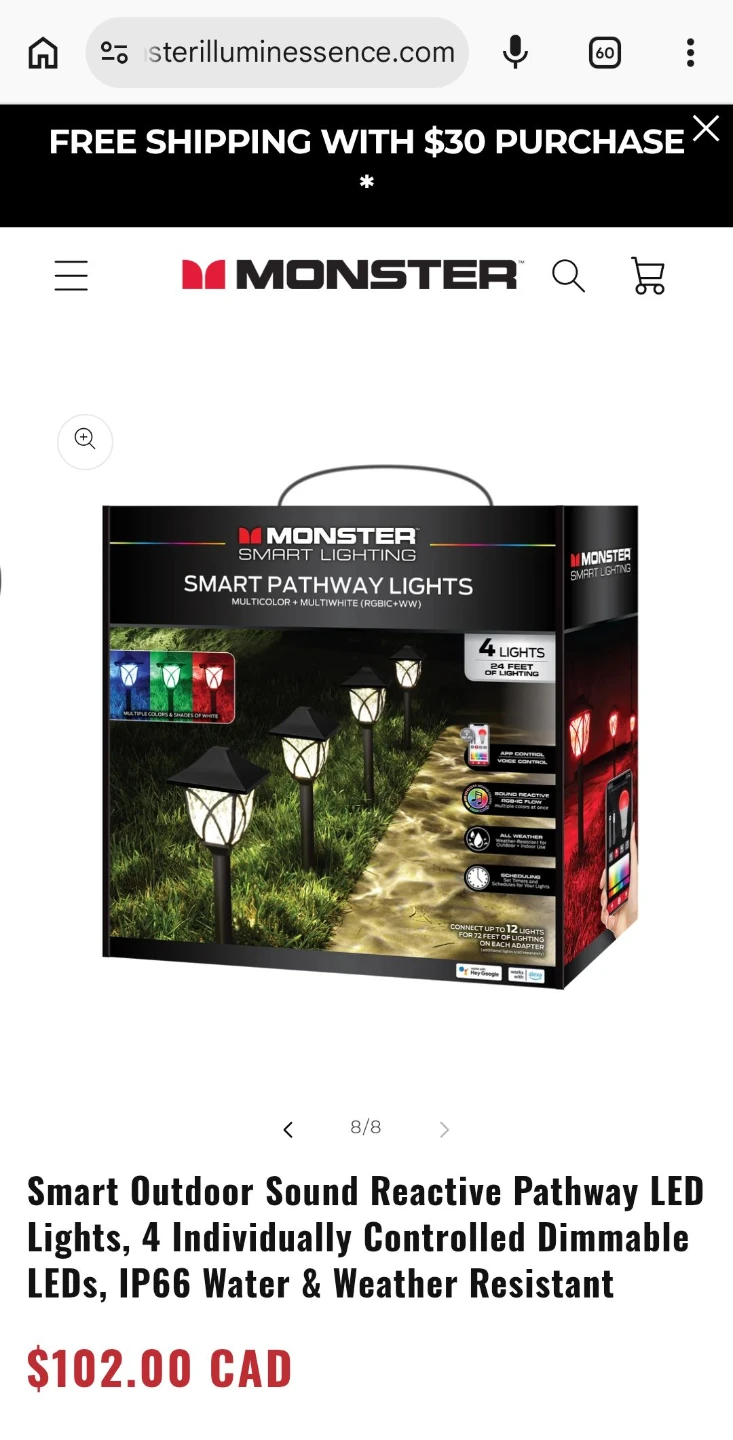 Monster Smart Outdoor Pathway LED Lights