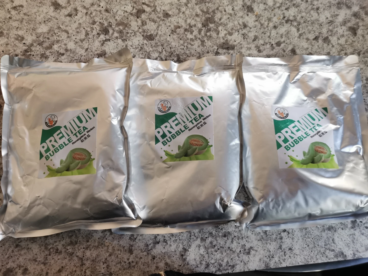 3 Packs of Premium Honeydew Melon Bubble Tea Powder