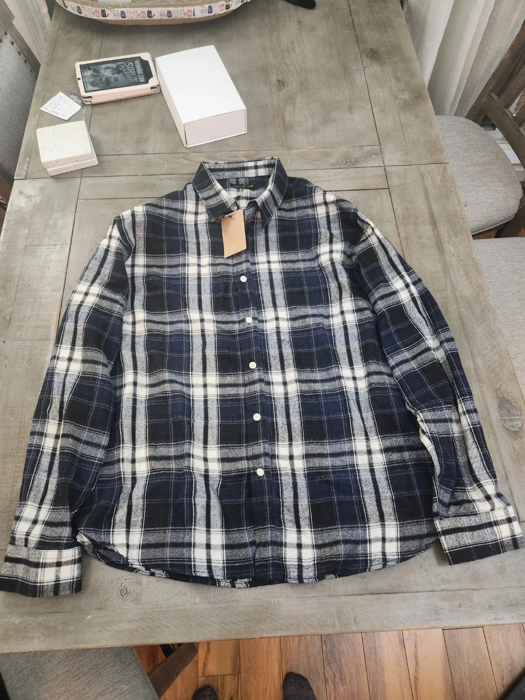 Blue-Black Flannel Shirt