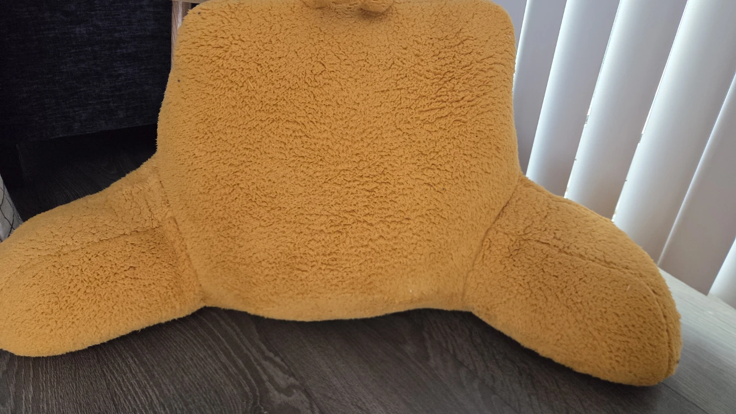 Mustard Yellow Plush Reading Pillow - photo 4