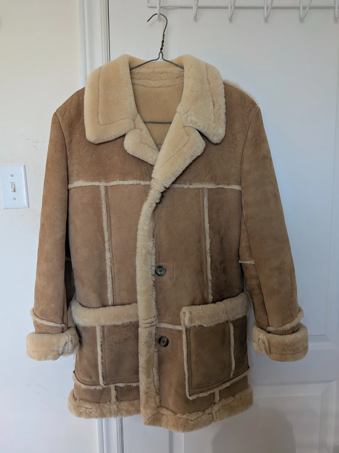 Cosa Nova Vintage Suede Sheepskin Coat