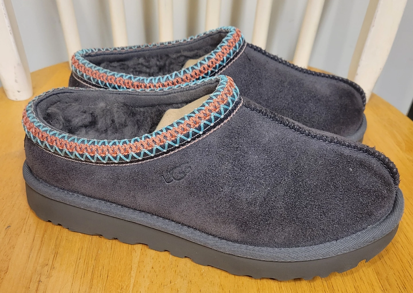 UGG Women's Tasman Slippers Dark Gray Suede Size 6 / NEW