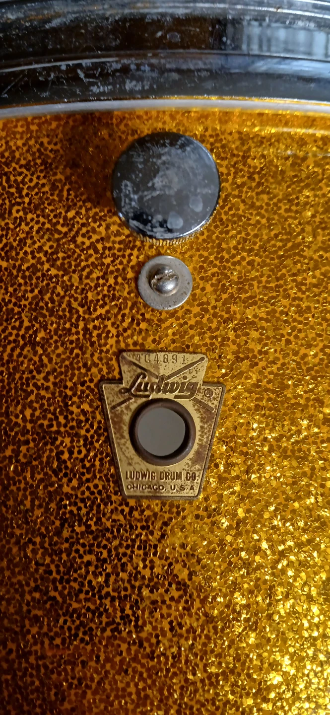 Gold vintage snare drum - photo 2