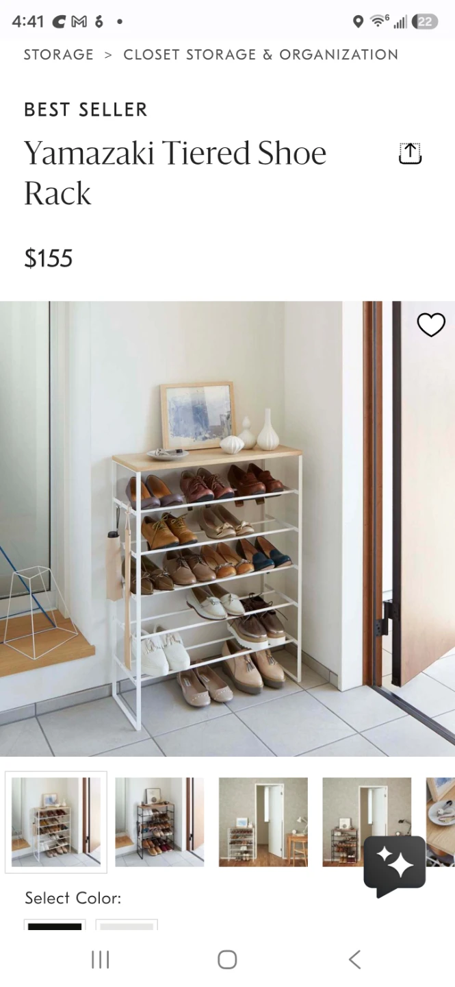 Yamazaki 6-Tier Shoe Rack Tower - photo 3