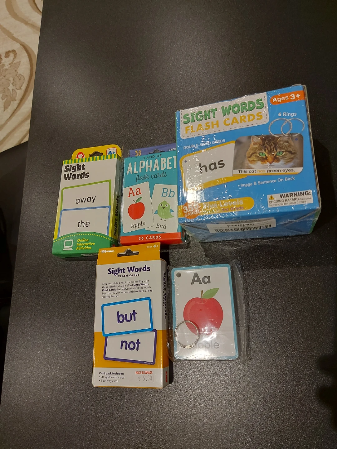 Assorted Educational Flash Card Sets