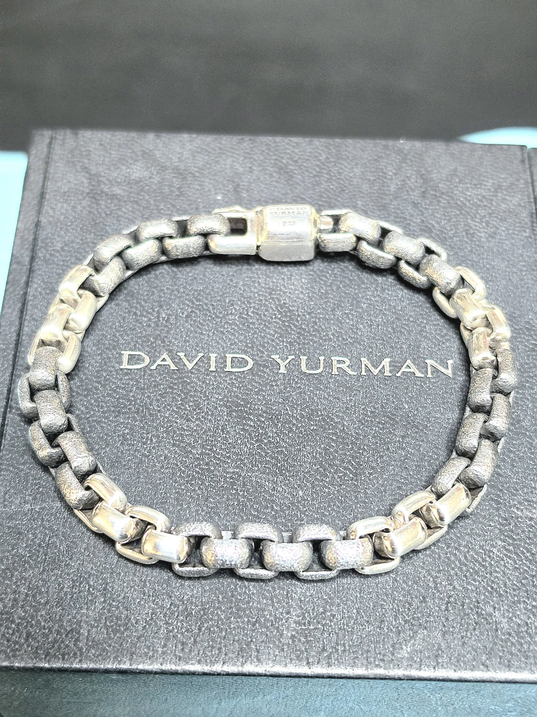 David Yurman Sterling Silver Box Chain Bracelet