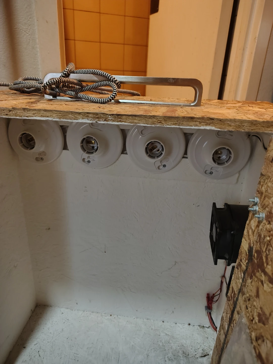DIY Grow Box with Lighting Fixtures and Fan