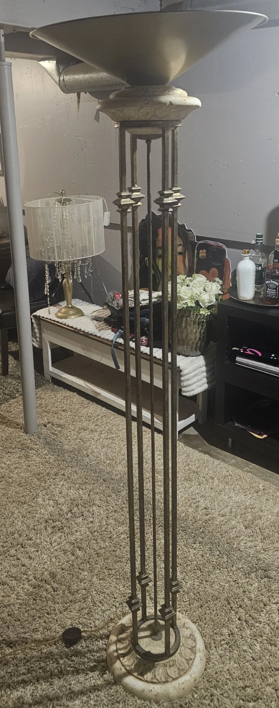 Vintage Style Torchiere Floor Lamp