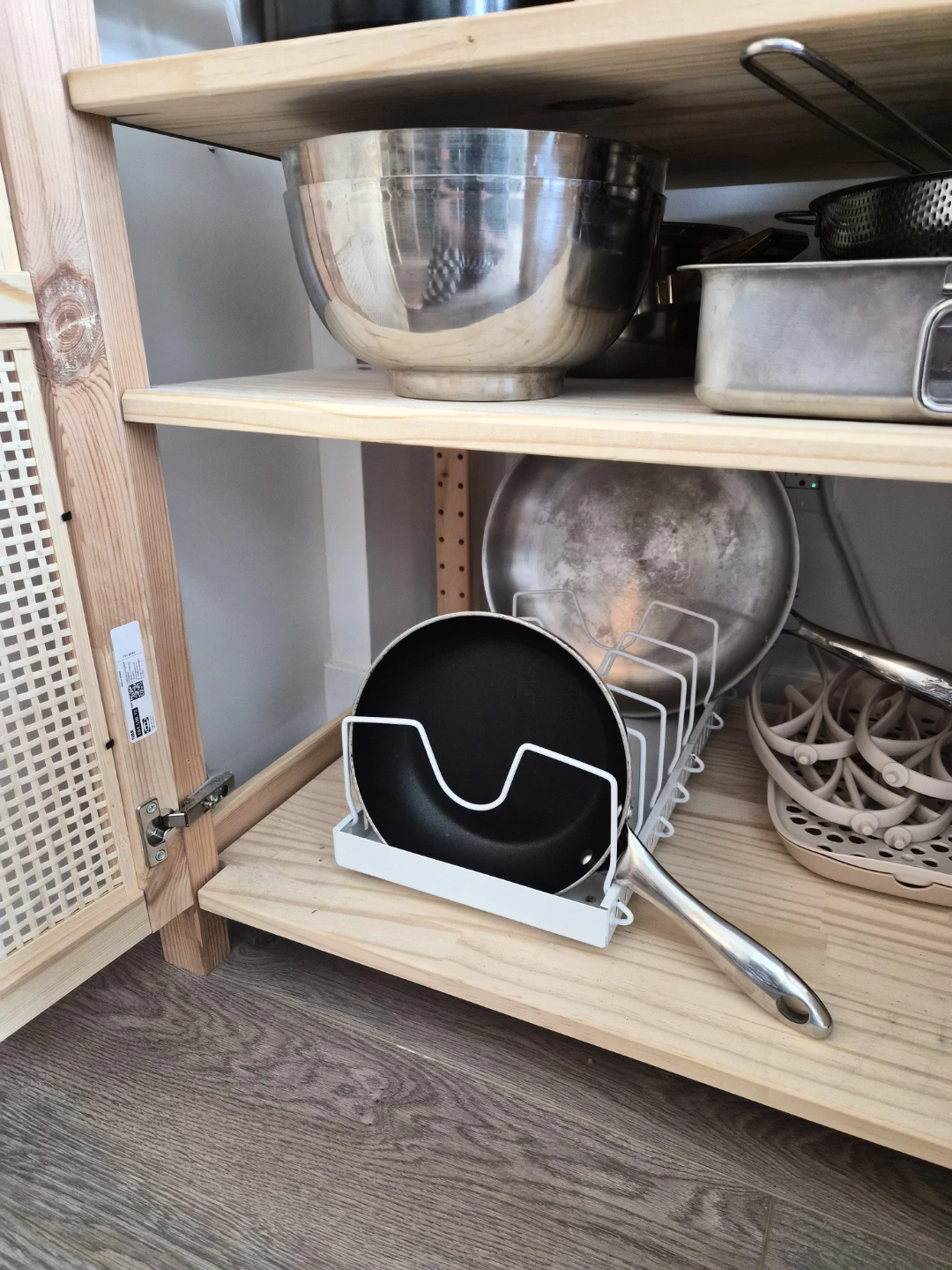White Metal Pot and Pan Organizer - photo 2