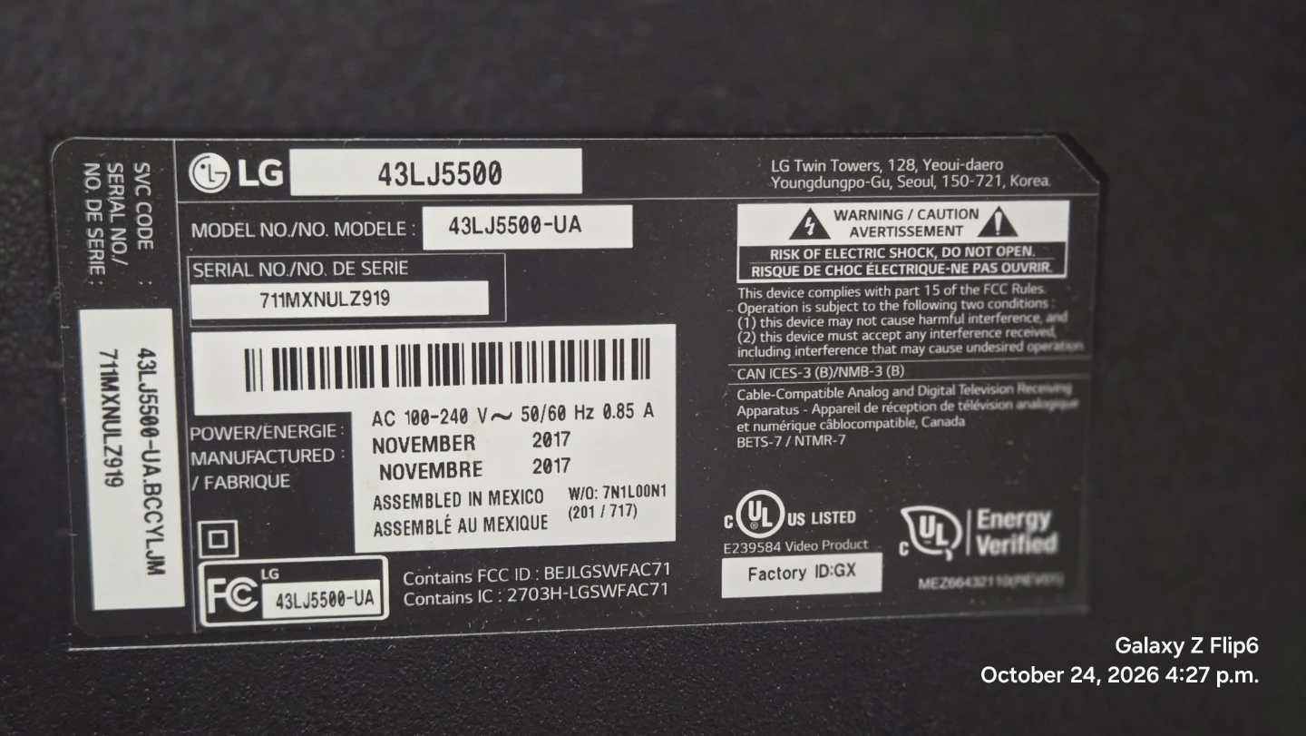 LG 43-inch LED Smart TV 43LJ5500 - photo 5