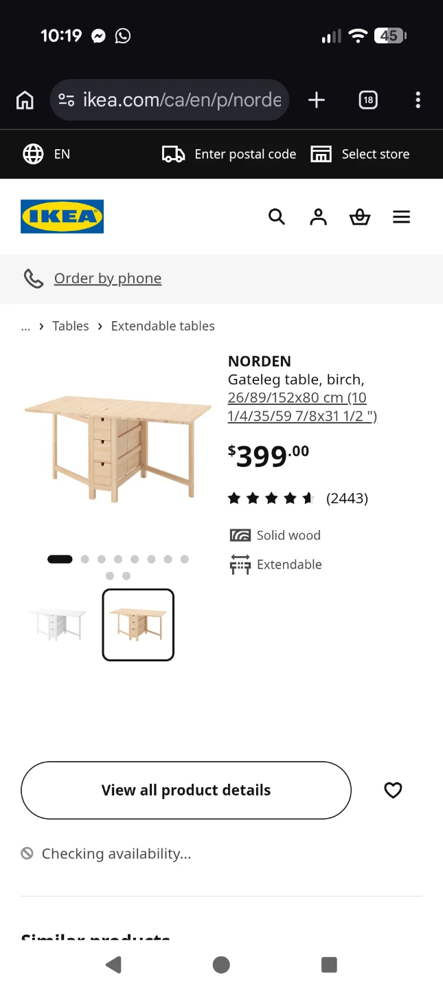 IKEA NORDEN Gateleg Table in Birch - photo 5