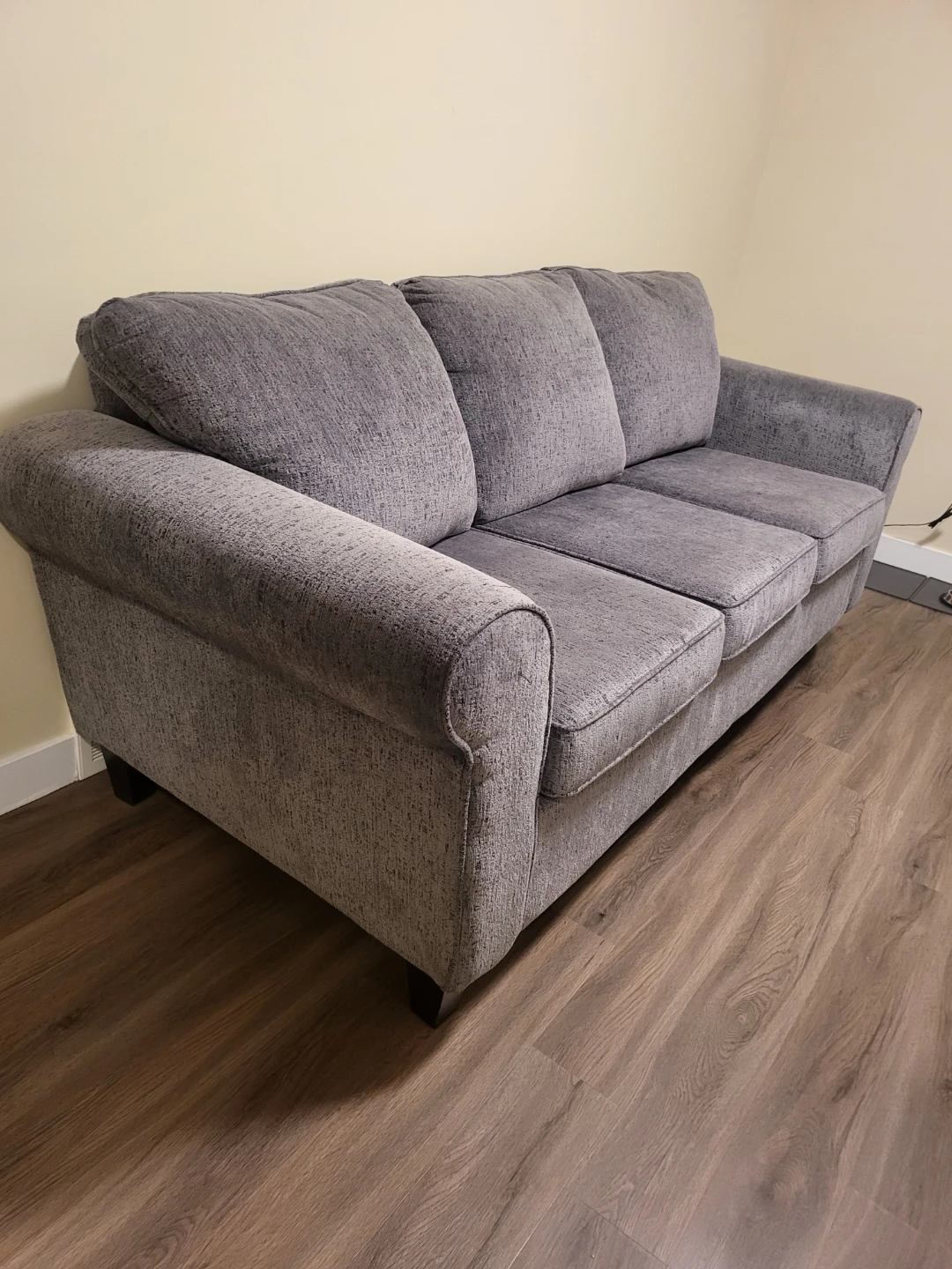 Three-Seater Grey Fabric Sofa - photo 3
