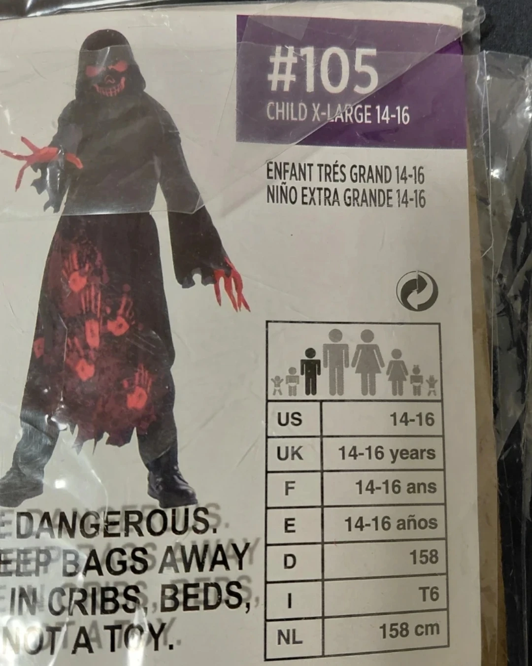5-piece set Hooded Horror Costume - photo 3
