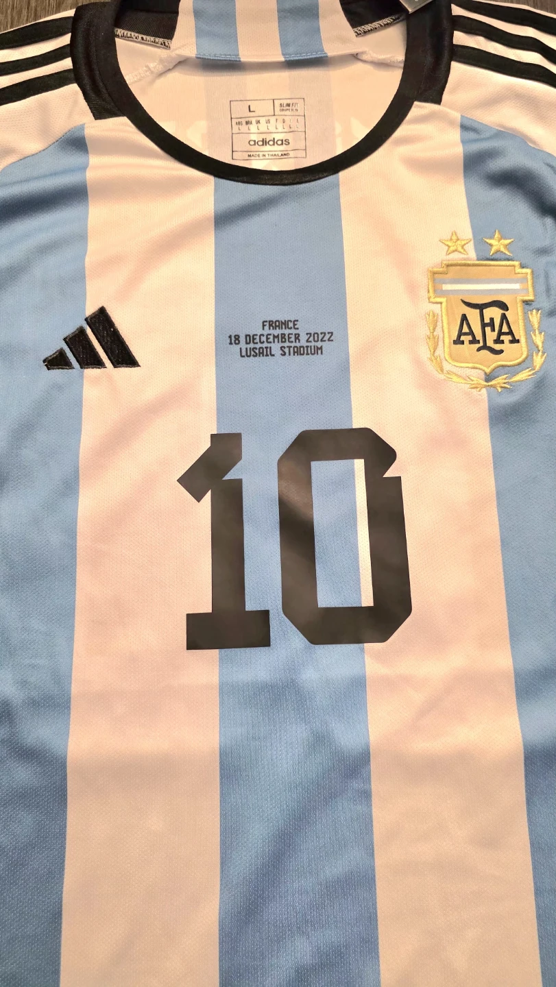 Messi #10 Argentina World Cup 2022 Final Jersey - photo 4