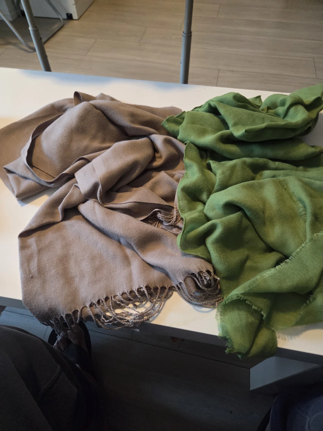 Two Scarves - Green and Taupe - photo 5