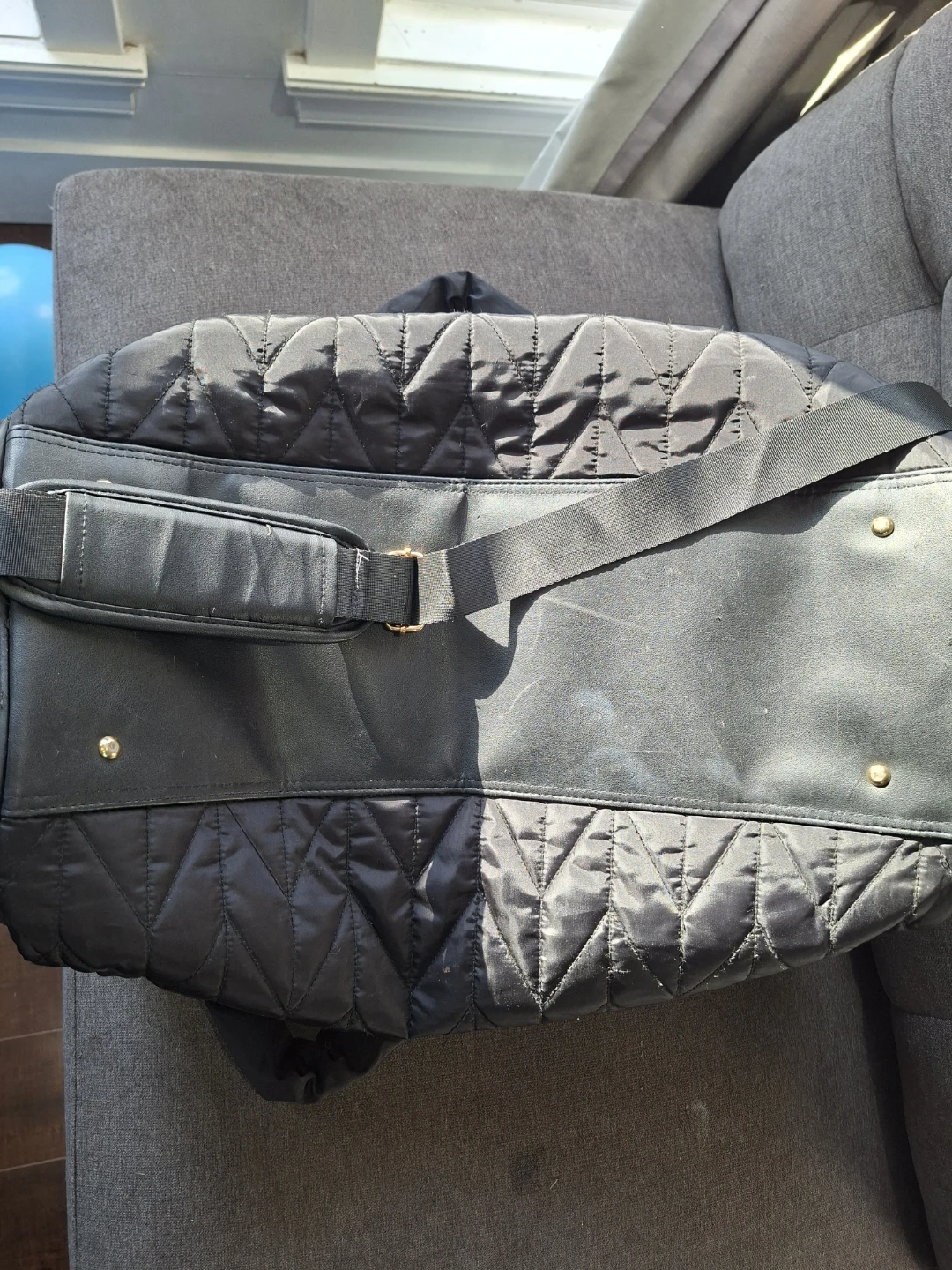 Joan & David Quilted Black Duffel Bag - photo 4