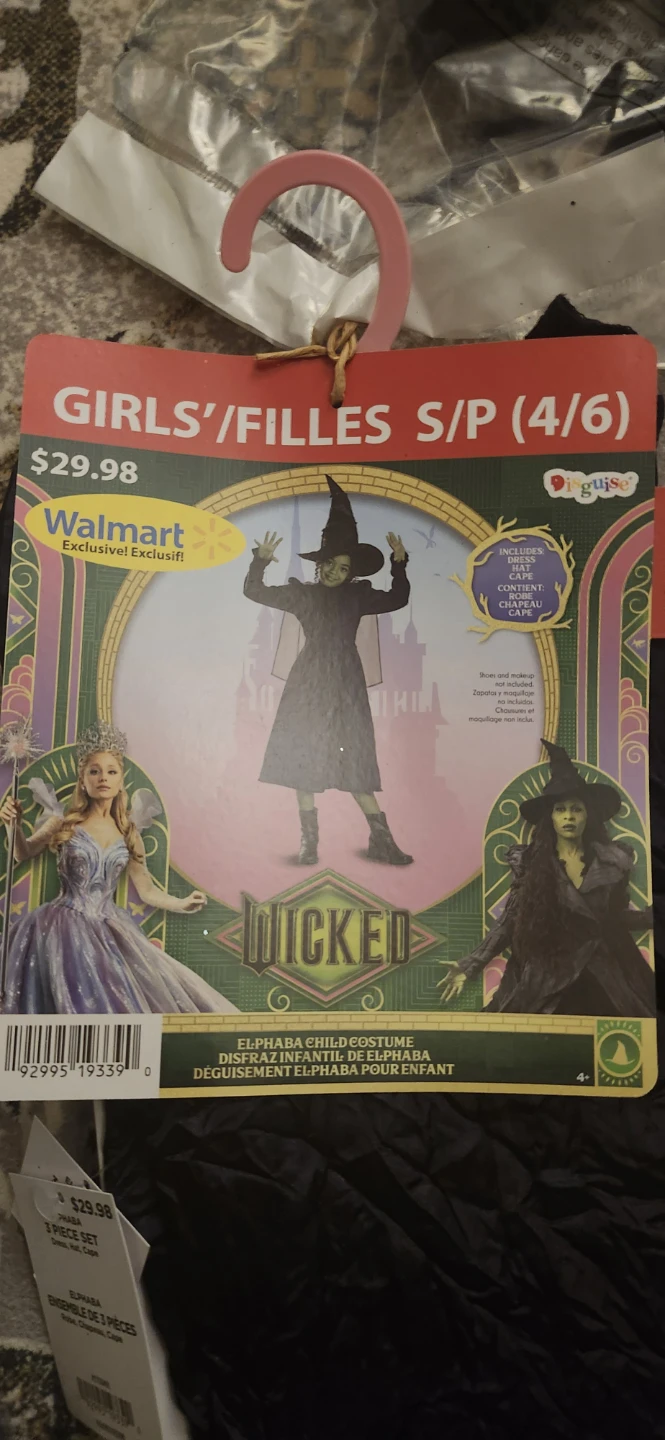Wicked Elphaba Child Costume Size S/P (4-6)