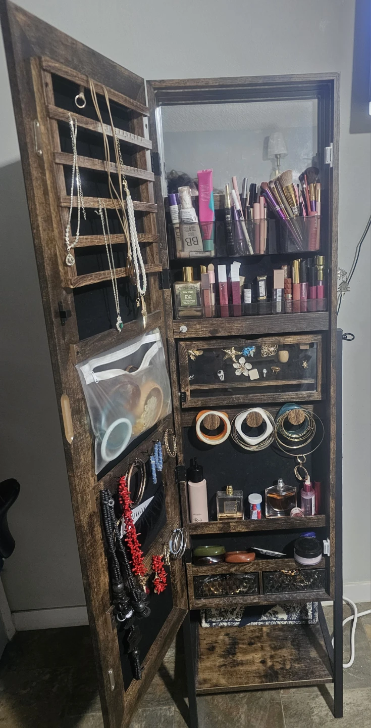 Full-Length Mirror Jewellery Armoire whit  3 light - photo 2
