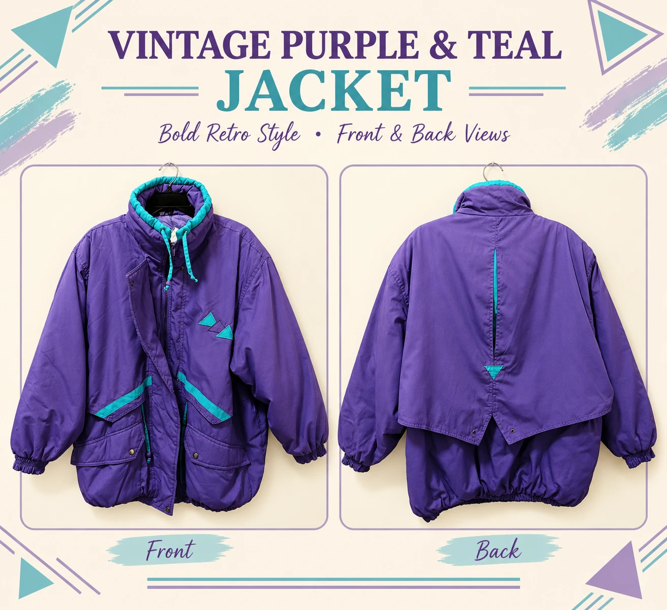 🧥Purple & Teal Jacket - Size XL🧥 - photo 4