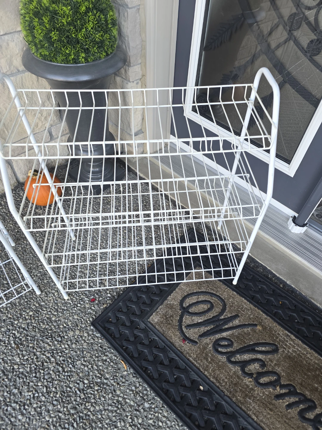 Two White Wire Storage Shelves - photo 2