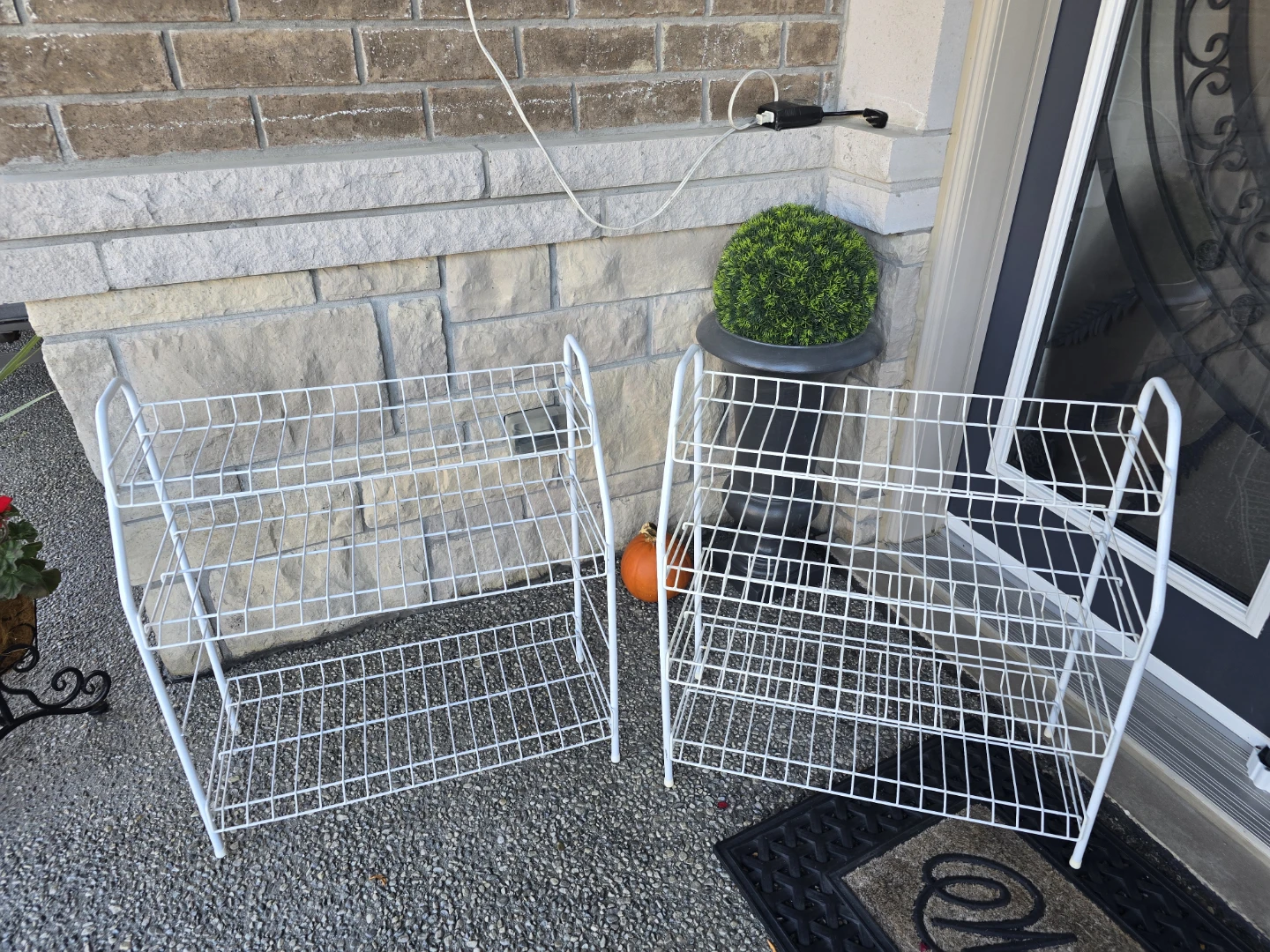 Two White Wire Storage Shelves - photo 3
