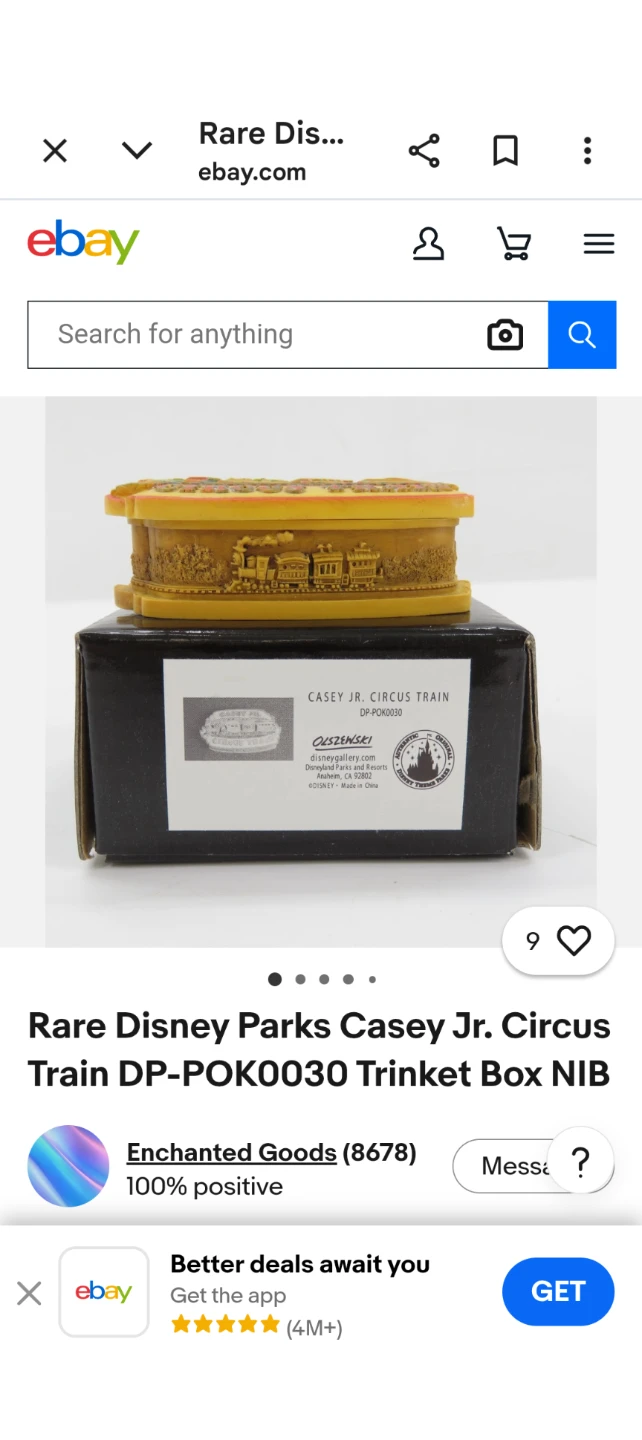 Disney Parks Casey Jr. Circus Train Trinket Box